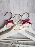4 for £26.50 Lasered engraved bridal hangers