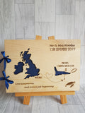Abroad Wedding Guests Book - Two maps