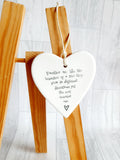 East of India - Ceramic Hanging Heart - Families Are Like Branches
