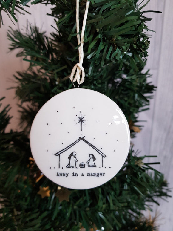 Double Sided Decorations- Away In a Manger