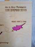 Three Country Abroad Wedding Guests Book