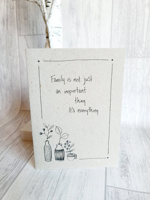 East of India - Ink Flower Card - Family is Everything Card