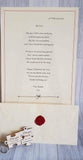 Wax sealed poems