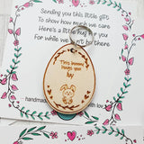 5 FOR £10 These Bunnies Hug you Pocket Hugs - 5.5cm 'i' version cards