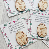 5 FOR £10 These Bunnies Hug you Pocket Hugs - 5.5cm 'we' version cards