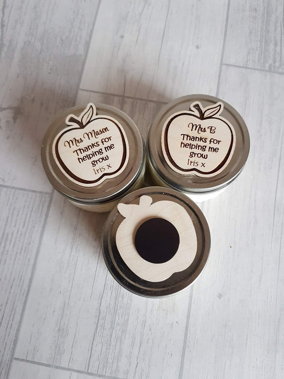Teachers Personalised soy candles