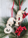 4 for £12 Initial Christmas Decoration