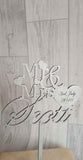 Wedding Cake Toppers - Text & Heart