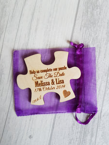 Save the date Magnets Puzzle piece