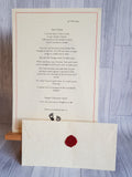 Wax Sealed Poem from an Unborn Child