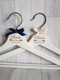Lasered engraved bridal hangers