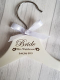 Lasered engraved bridal hangers