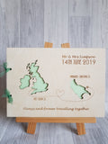 Abroad Wedding Guests Book - Two maps