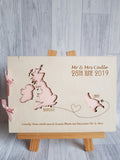 Abroad Wedding Guests Book - Two maps