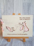 Abroad Wedding Guests Book - Two maps