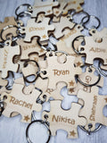 Small Jigsaw puzzle piece keyrings