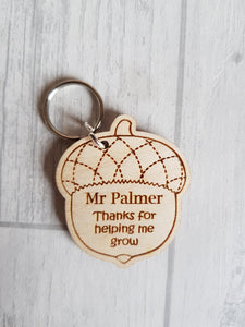 Acorn wooden keyrings