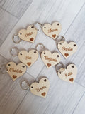 Heart keyrings