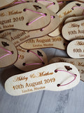 Flip flop Save the date or Thank you Favours  - Magnets or keyrings
