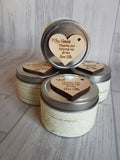 Personalised soy candles