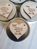 Personalised soy candles