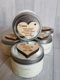 Personalised soy candles 2 for £6.50