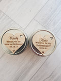 Personalised soy candles 2 for £6.50