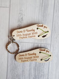 Flip flop Save the date or Thank you Favours  - Magnets or keyrings