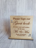 Please sign our guest book Freestanding sign