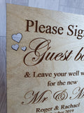 Please sign our guest book Freestanding sign