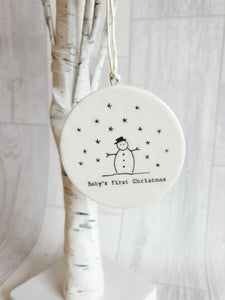 Double Sided Decorations- Baby's First Christmas