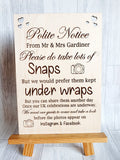 Social Media Sign, under wraps