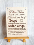 Social Media Sign, under wraps