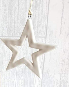 East of India -  Large plain ceramic cut out star