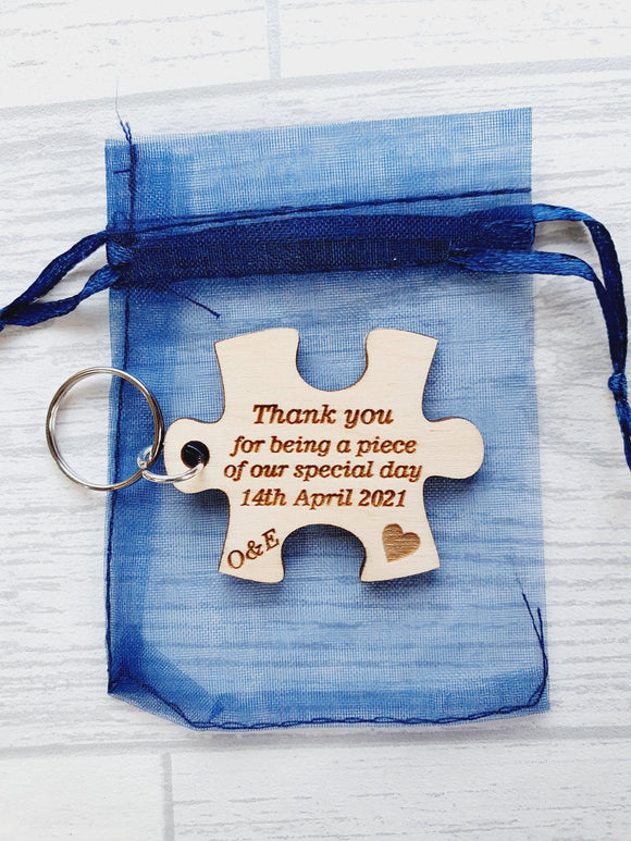 Jigsaw Puzzle Piece Wedding favours