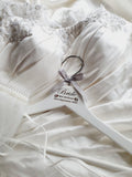 Lasered engraved bridal hangers