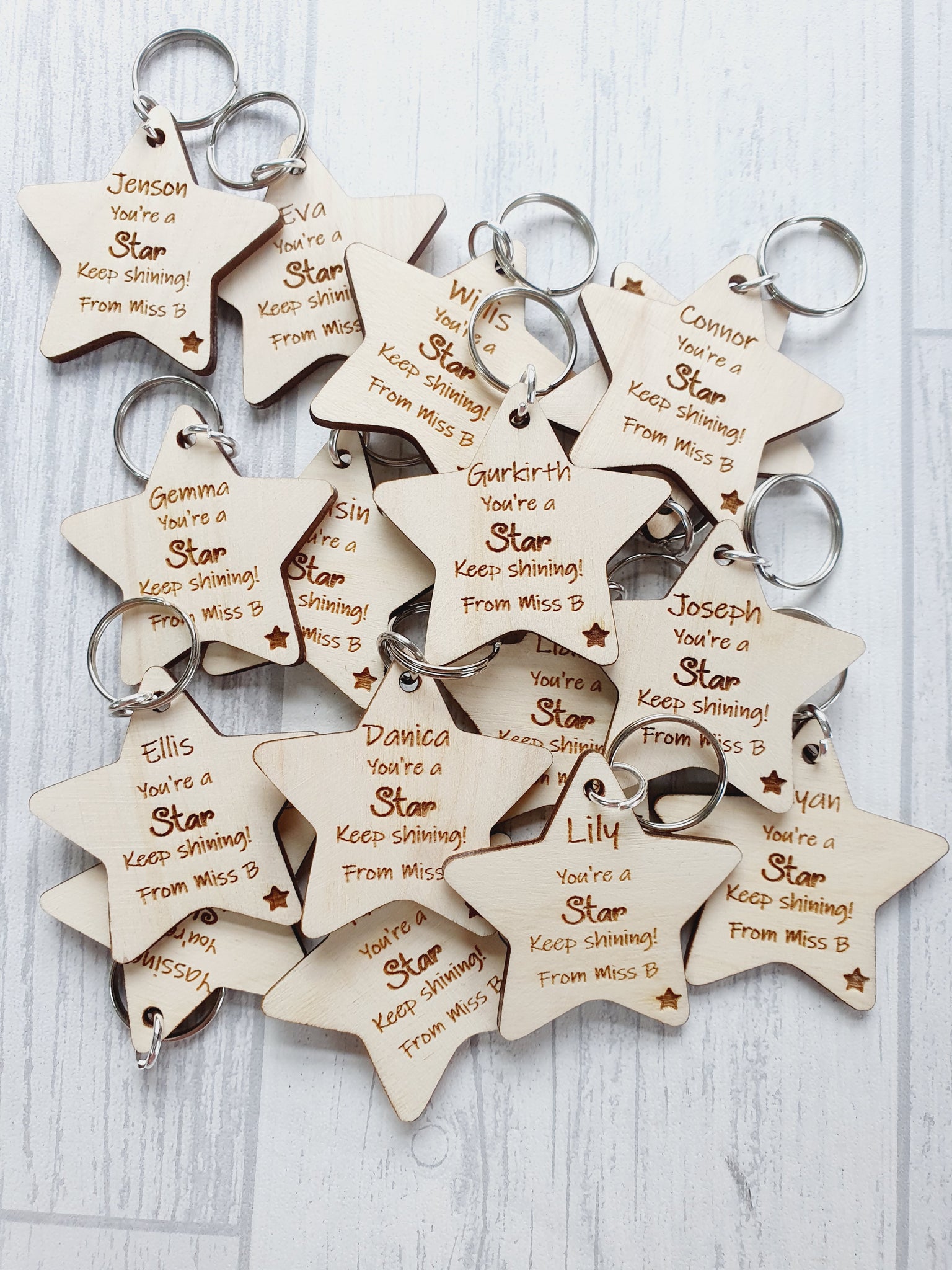 You're a Star Keep Shining - personalised Keyrings – Catsi Creative