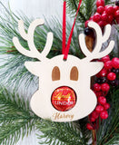 Reindeer Chocolate Holders, Stocking Fillers, Napkin Holder, Festive Decor, Table Decor, Secret Santa Gifts, Personalised Decor, Tree Decor