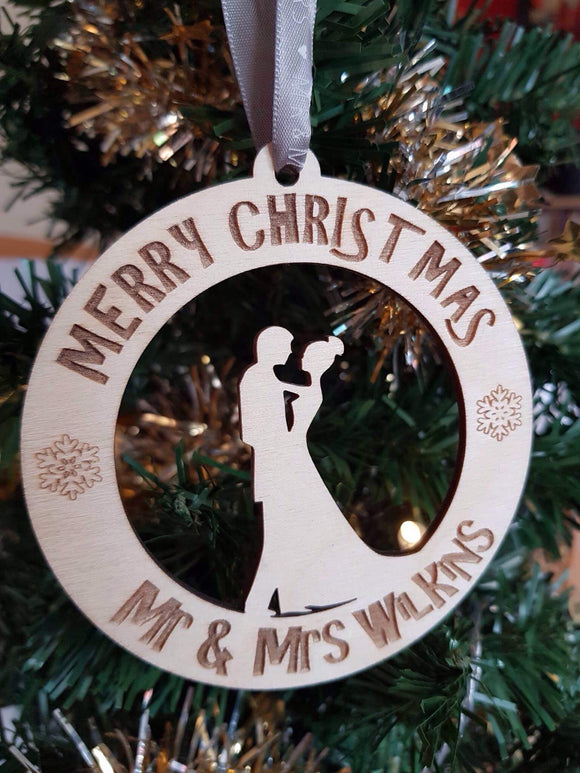 Merry Christmas Silhoutte Bauble
