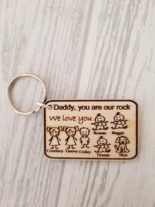 Stick Family Keyrings