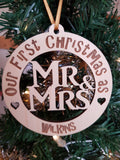 Our First Christmas As Mr/Mrs - Mrs/Mrs - Mr/Mr Personalised
