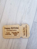 Magnetic Save the dates - wooden voucher