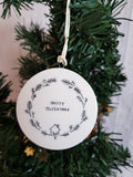 Double Sided Decorations- Merry Christmas Wreath