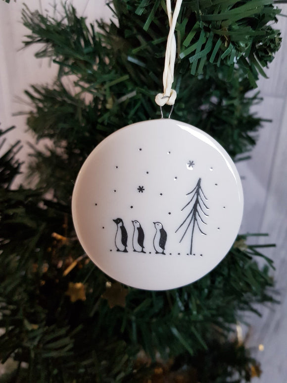 Double Sided Decorations- Penguins Let It Snow