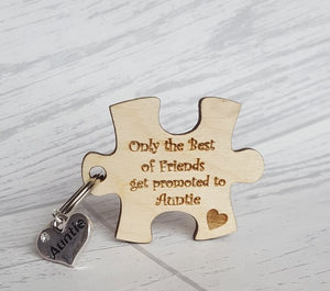 Auntie piece puzzle keyring