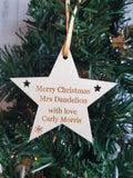Teacher Baubles Round Or Pointy Stars
