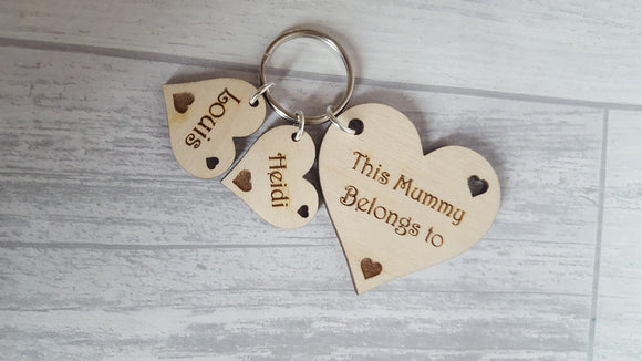 Heart Keyring - This mum belongs to