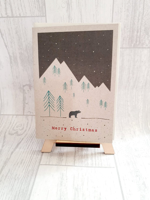 East Of India - Winter Land Card - Mountain Bear Card