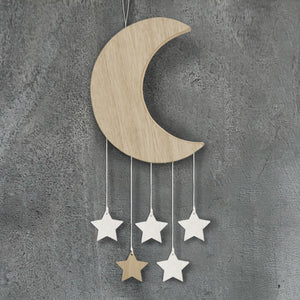 East of India - Baby - Wooden Moon with Hanging Stars