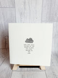 East of India - Square Card - Cloud / Life Isn’t About Waiting for the Storm Card